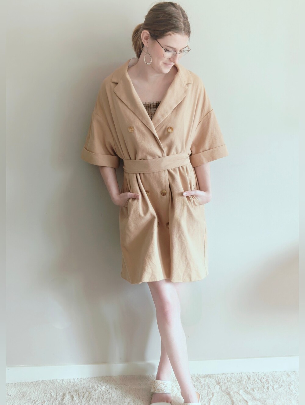 NWT Showpo Cyrus Mini Dress | Belted | Waist Wrap Short Sleeve Blazer | US 14